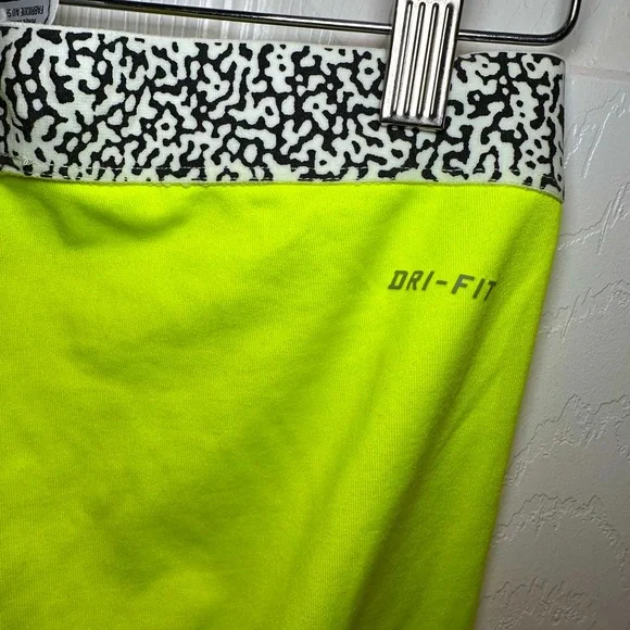 Nike Pro Dri-FIT Hyperwarm Compression Leggings Neon Yellow Just Do It NWOT - Picture 7 of 7